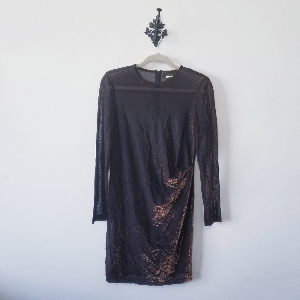 Vintage Bof! Jean Claude Poitras Shimmer Dress Size S Gold